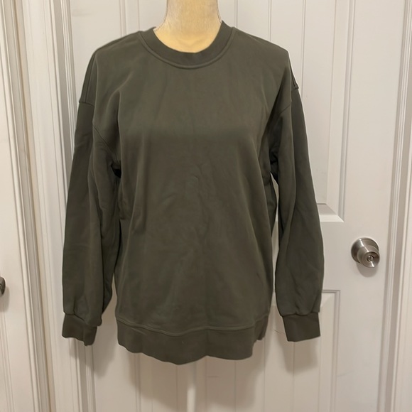 Lululemon perfectly oversized crew grey sage size 2 - Picture 8 of 9